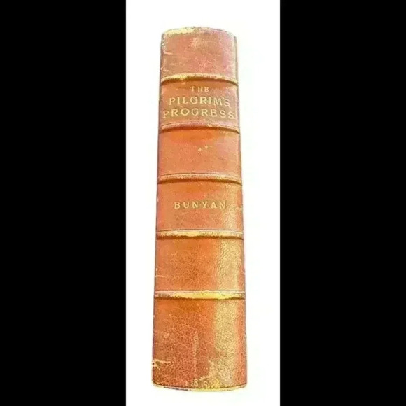 John Bunyan: The Pilgrim’s Progress – Bayntun Inlay Leather Binding Antique gilt - Picture 2 of 9
